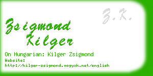 zsigmond kilger business card
